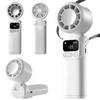 199-Speed Digital Display Handheld & Desktop Fan with Ice Pack, Foldable Design, USB Charging, and Night Light