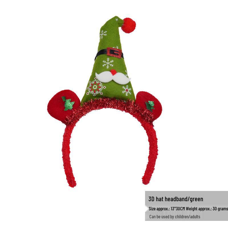 Christmas Deer Antler & Snowman Headband - Festive Party Headdress Gift