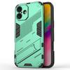 For iPhone 16 Plus Case PC+TPU Shockproof Phone Cover with Kickstand