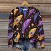 Women's Fashion  Printed Long Sleeve Loose Round Neck Sweatshirt Top