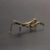 Copper Mantis Miniature Ornament Vintage Flower Pot Decoration Decorative Craft Accessories Tea Pet Antique