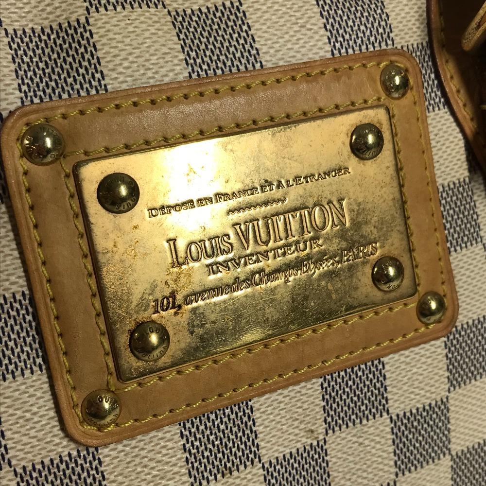 Louis Vuitton N52001 Damier Azur Berkeley PM Hand Bag Damier Azur Canvas White