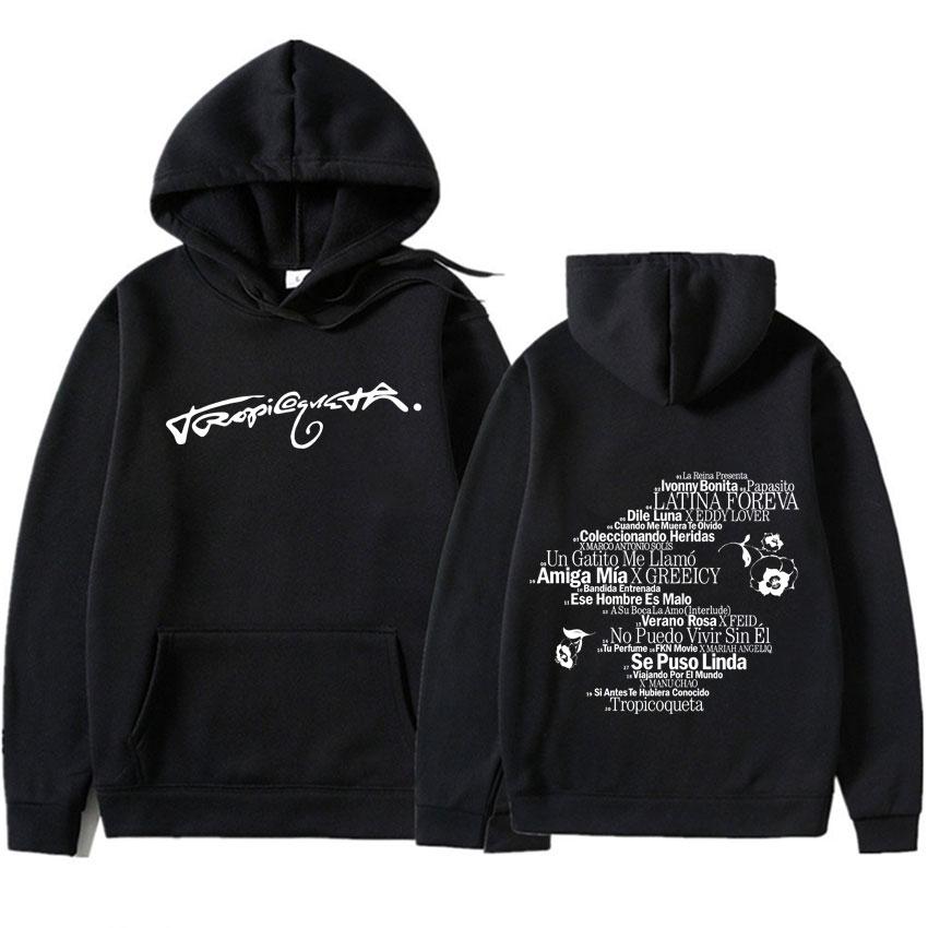 Karol G Tropicoqueta Harajuku Graphics Hoodie Long Sleeve Sweatshirt Men's Y2K Clothing Casual High Quality Pullover