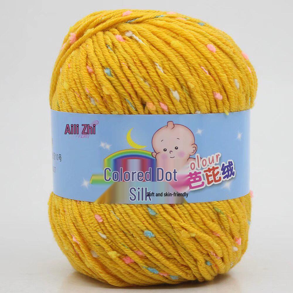 Pointillism Silk Fluff Yarn: Medium Thickness for Hand-Knitting Baby Sweaters, Scarves, and Bags.