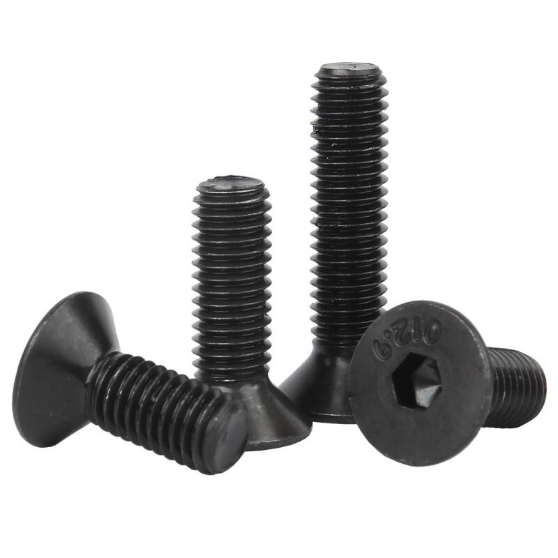 GUWANJI 12.9 Grade Blackened Carbon Steel Countersunk Hex Screws