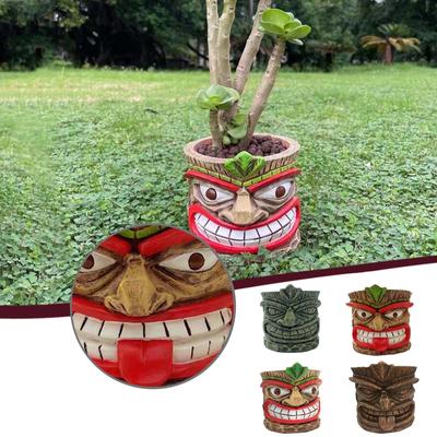 Garden Courtyard Maya Face Interior Decoration Multi-person Potted Flower Pot