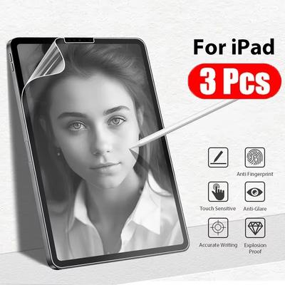 3 Stück Papiergefühl Displayschutzfolie Matt PET Malen Schreiben für iPad 10. Gen Air 5 4 10.9 2026 Pro 11 iPad 10.2 9. 8. 7.
