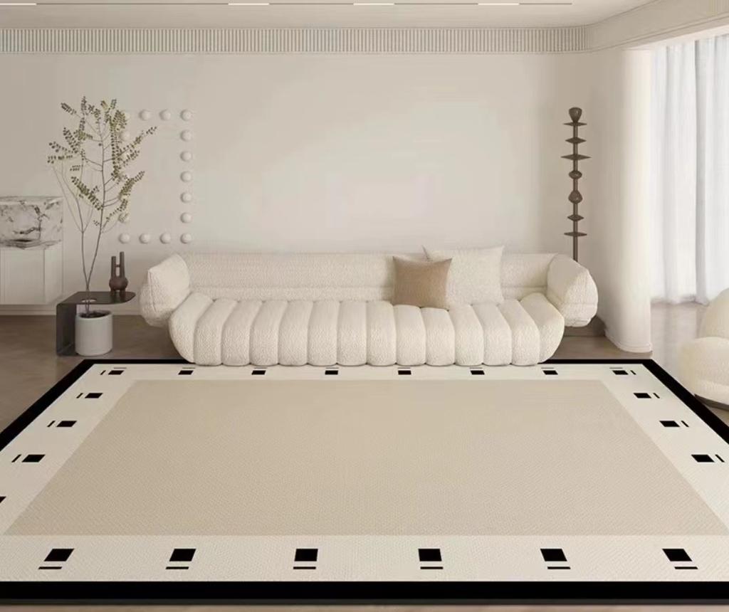 Simple Crystal Pile Carpet Living Room Tea Table Home Floor Mat Bedside Rug Bedroom Dirty Resistant Easy Care Carpet