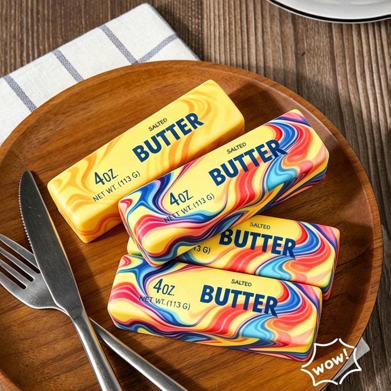 Soft Butter Squishy Simulation Cheese Fidget Toy Cheese Slow Rebound Stress Relief Squeeze Toy Birthday Christmas Gift