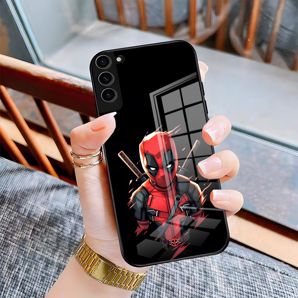 

M-Marvel D-Deadpool Phone Case For Samsung A25 A13 A33 5G A54 A36 A35 A56 A52 A14 Shockproof Glass Cover Samsung A24 4G