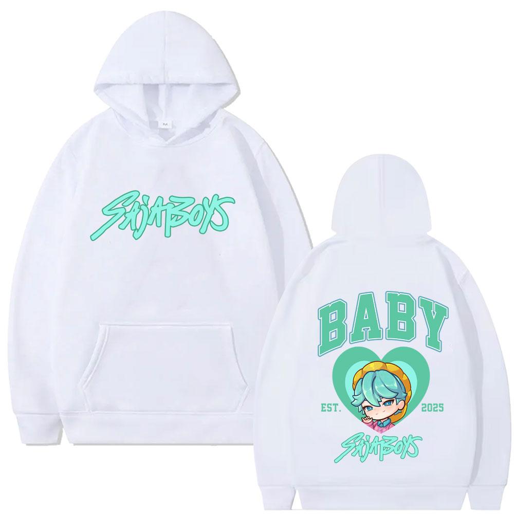 Movie Kpop Demon Hunters Saja Boys Double Sided Print Hoodie Men Women Clothing Fashion Hoodies Male Vintage Pullover