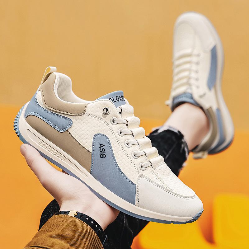 Men’s Sports Shoes Casual Street Style Jogging Sneakers Students Skateboard Shoes Plus Size Height Increase