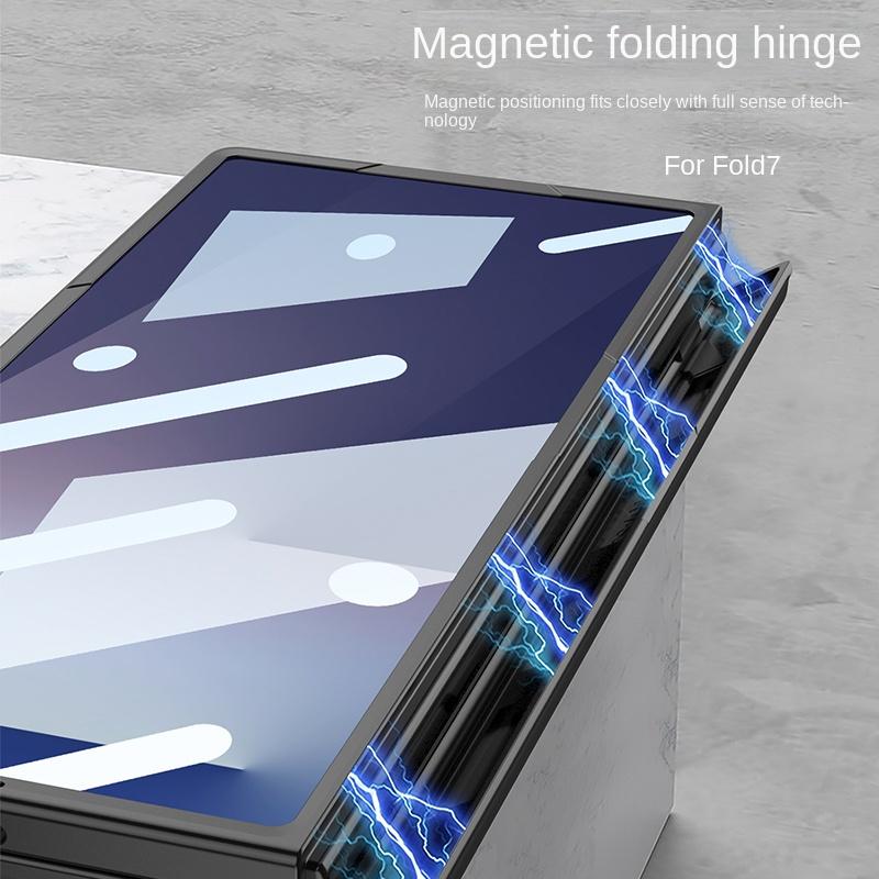 For Samsung Galaxy Z Fold 7 Case Hard Business With Middle Hinge Pen Protective Back Cover Case For Samsung Z Fold7 Phone Shell