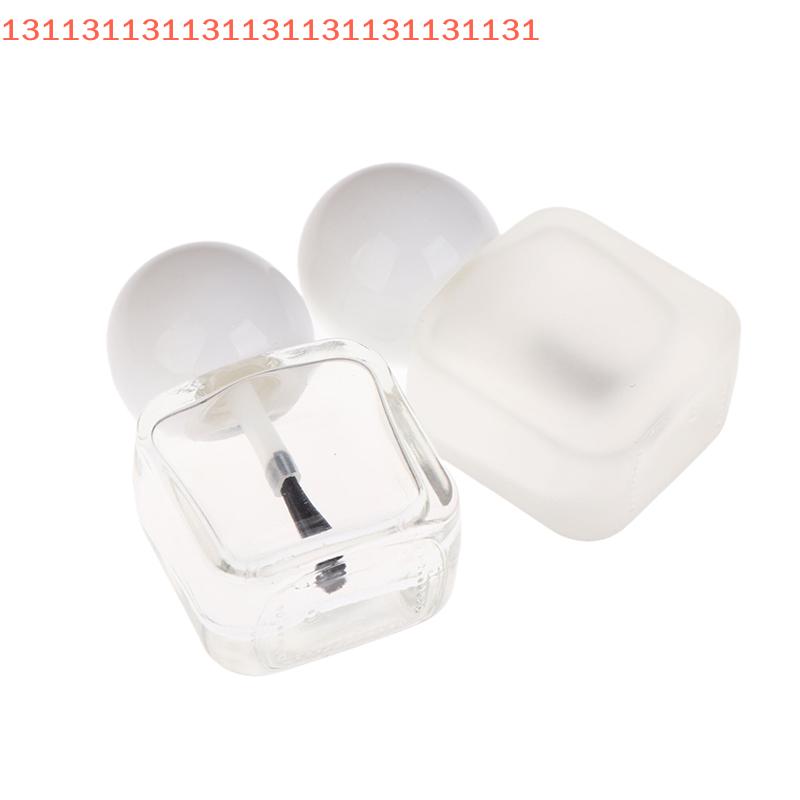 1pcs 10ml Empty Nail Polish Bottles Clear Glass Nail Gel Bottles With Brush Cap Nail Oil Nail Art Tool