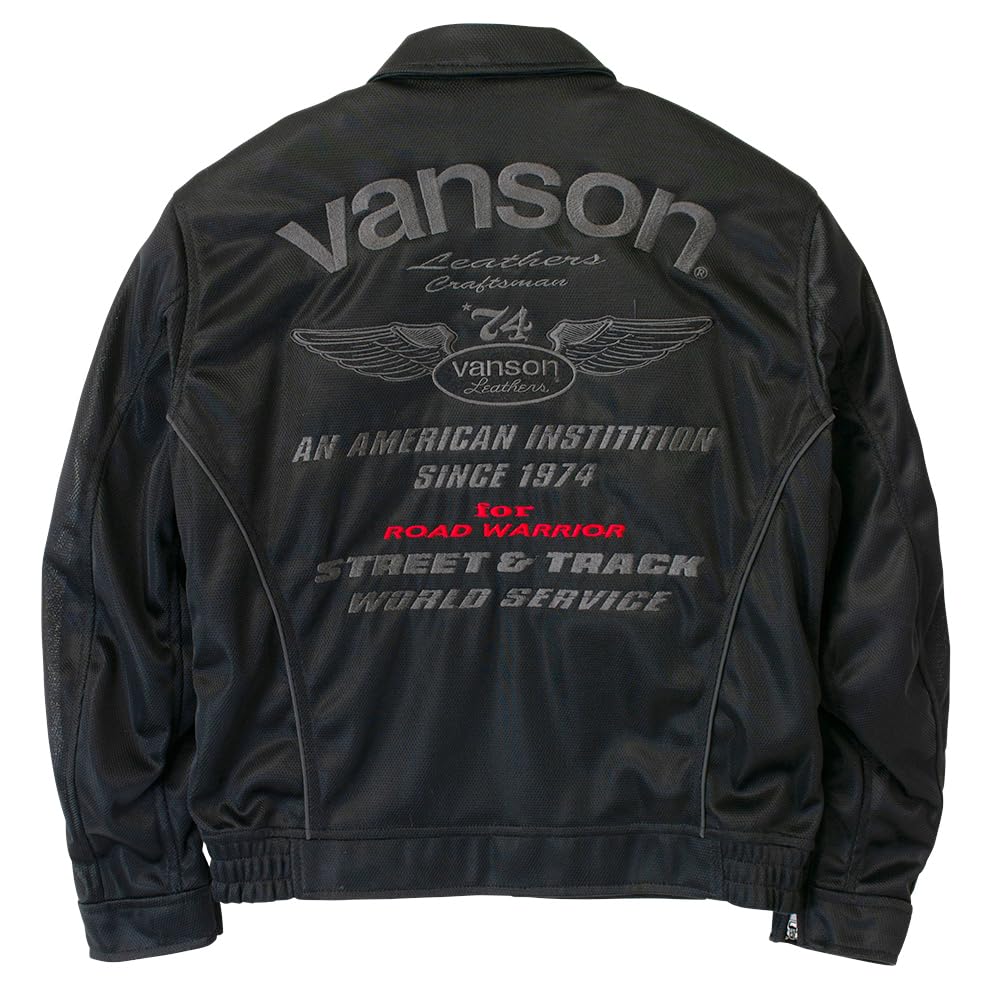 Vanson Men's Mesh Swing Top Jacket in Black/Gunmetal