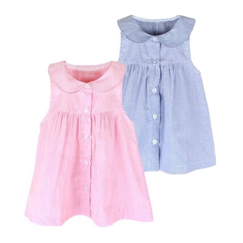 Infant Toddler Baby Girl Sleeveless Dress Summer Backless Floral Pleated Flounced Sundress