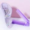 Cartoon Hairdressing Travel Set - Air cushion non damaging hair brush, mini pocket folding comb, suitable for all types of hair