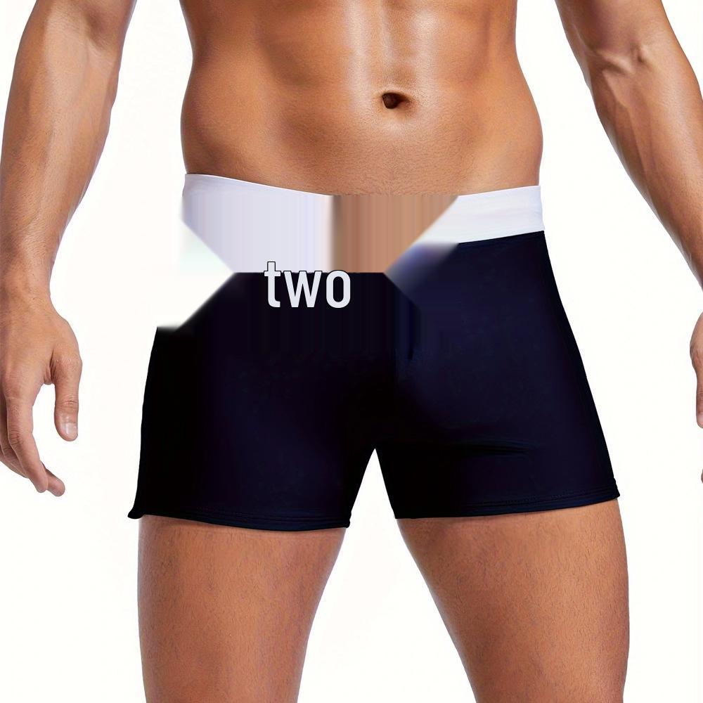 

Мужские однотонные плавки на шнурке с карманами на молнии, с плоской штаниной, облегающие, сексуальный дизайн Large темно-синий