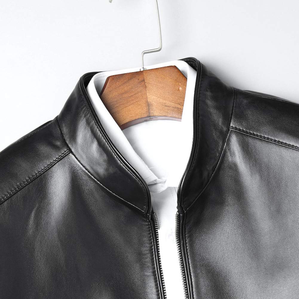 JINLUN Leather Genuine Single Lambskin Men's Jacket, Rider's Jacket, Leather, Rider's Jacket, Leather, Men's Outerwear, Fall/Winter