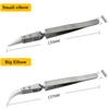 1/3Pack Ceramic Straight Tip Electronic Soldering Tweezers, Anti-Static Reverse Acid Resistant Precision Chuck Ceramic Tweezers