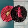Double Reversible Silk Satin Hair Bonnet Private Label Custom logo Sleep Cap