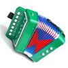 Accordion Toy Children Accordion Musical Instrument 2 Bass 7 Keys for Kids Infant Green