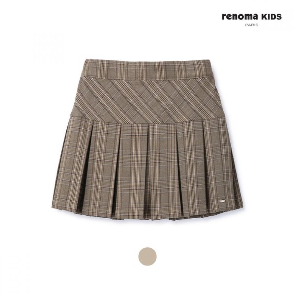 

[renoma Kids] Юбка для девочек в коричневую клетку с эффектом мятости R2431s601 05 beige/130
