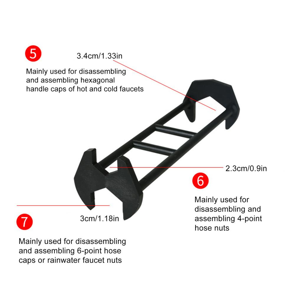 Multi Function Faucet Wrench For Sink And Water Pipe Repair Tool With Anti Slip Design