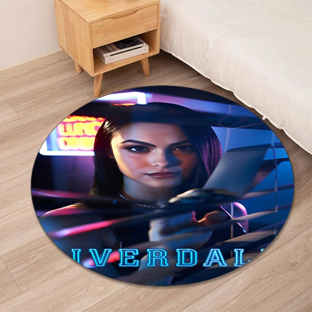 Riverdale Printed Round Rug Carpet Chair Rug Area Rug Entryway Doormats,for Office Chair Living Room Bedroom Kitchen Room.