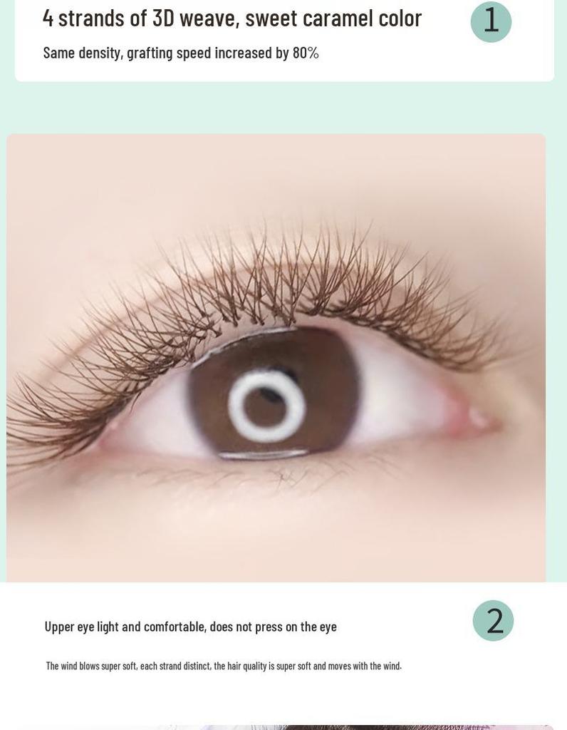 Deep Brown Soft 4-Leaf Clover YY Grafted Eyelashes