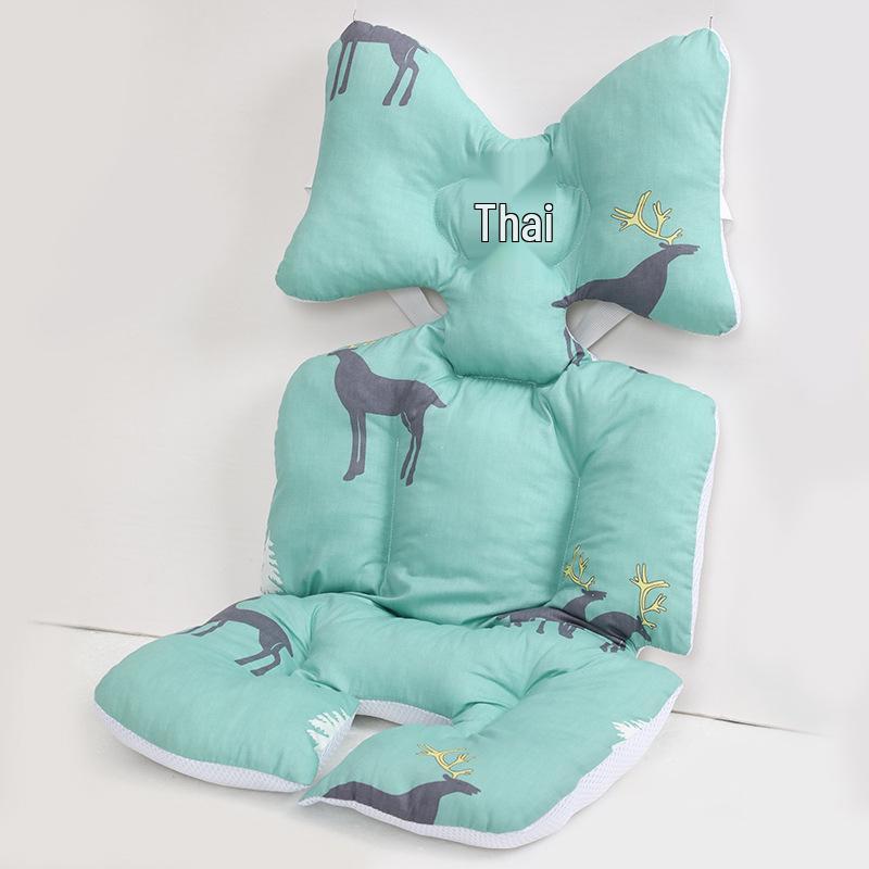 Almofada Universal para Carrinho de Bebê e Cadeira de Refeição para Todas as Estações - Almofada de Algodão com Calor e Espessura Adicionais para Outono/Inverno