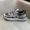 Shoes Spring and Summer New Leather Breathable Mesh Dad Shoes Soft Sole Jogging Sports Casual Shoes Bc