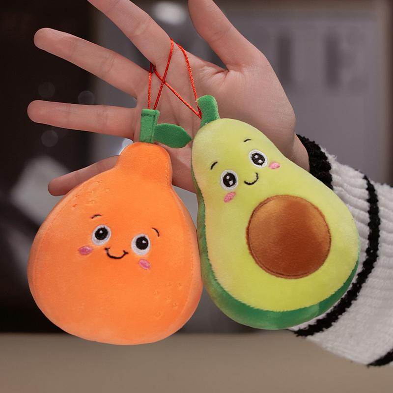 Simulation Fruit Plush Toy Stuffed Watermelon Strawberry Orange Pear Avocado Apple Pillow Soft Food Doll Kids Birthday Gift