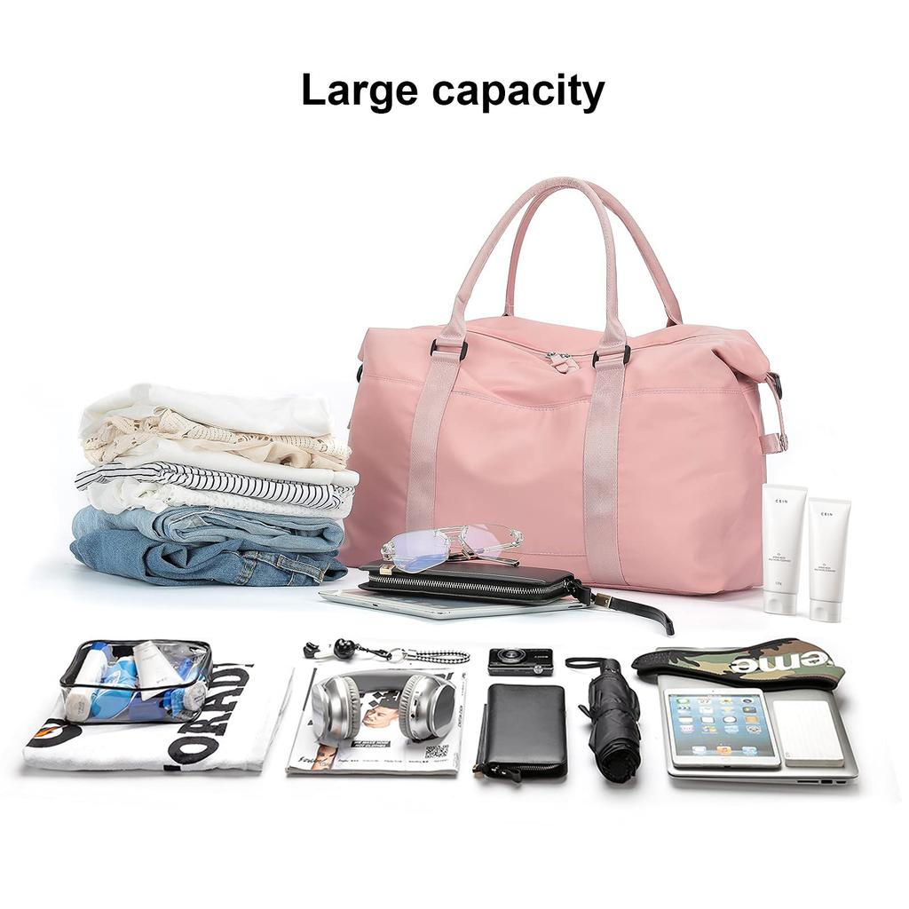 Travel Portable Luggage Sports Tote Bag Fitness Bag Shoulder Weekend Overnight Bag Storage Bag