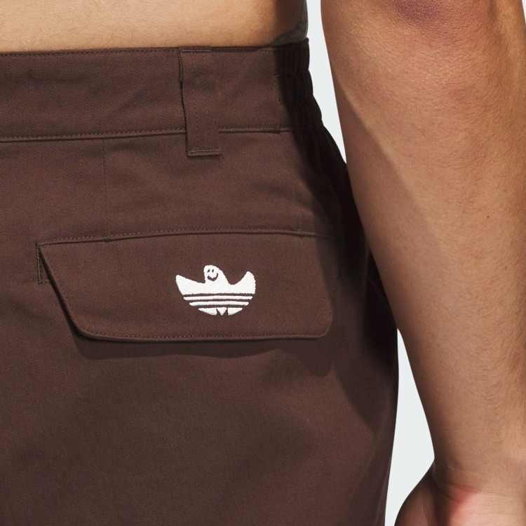 Adidas Originale Einfarbig Bequeme Lockere Passform Freizeit Hose Herren Unterteile Dunkelbraun Strahlend Weiß JC7634