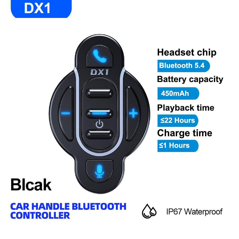 Drahtlose Bluetooth 5.3 Fernbedienungstaste Helmkopfhörer Motorrad-/Fahrradlenker-Mediencontroller Lenkradfernbedienung