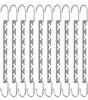 10pcs Metal Space-Saving Clothes Hanger Holder(26cm Silvery) Multi-Hanger Organizer with Magic Hooks Design for Wardrobe Closet