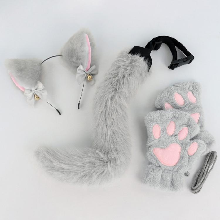 Halloween Animal Dress up Costume Includes Headband, Tail, Gloves for Girl Cosplay Halloween