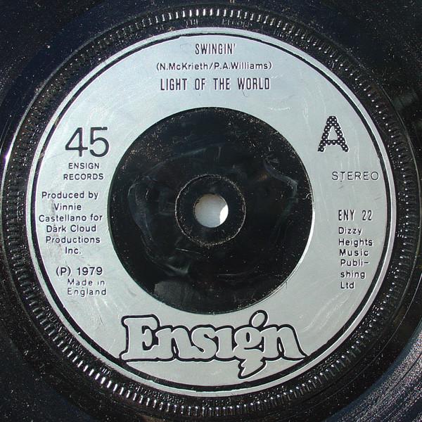 

7inch Record LIGHT OF THE WORLD - Swingin ENY22 Ensign 1979 UK Soul/Funk Used