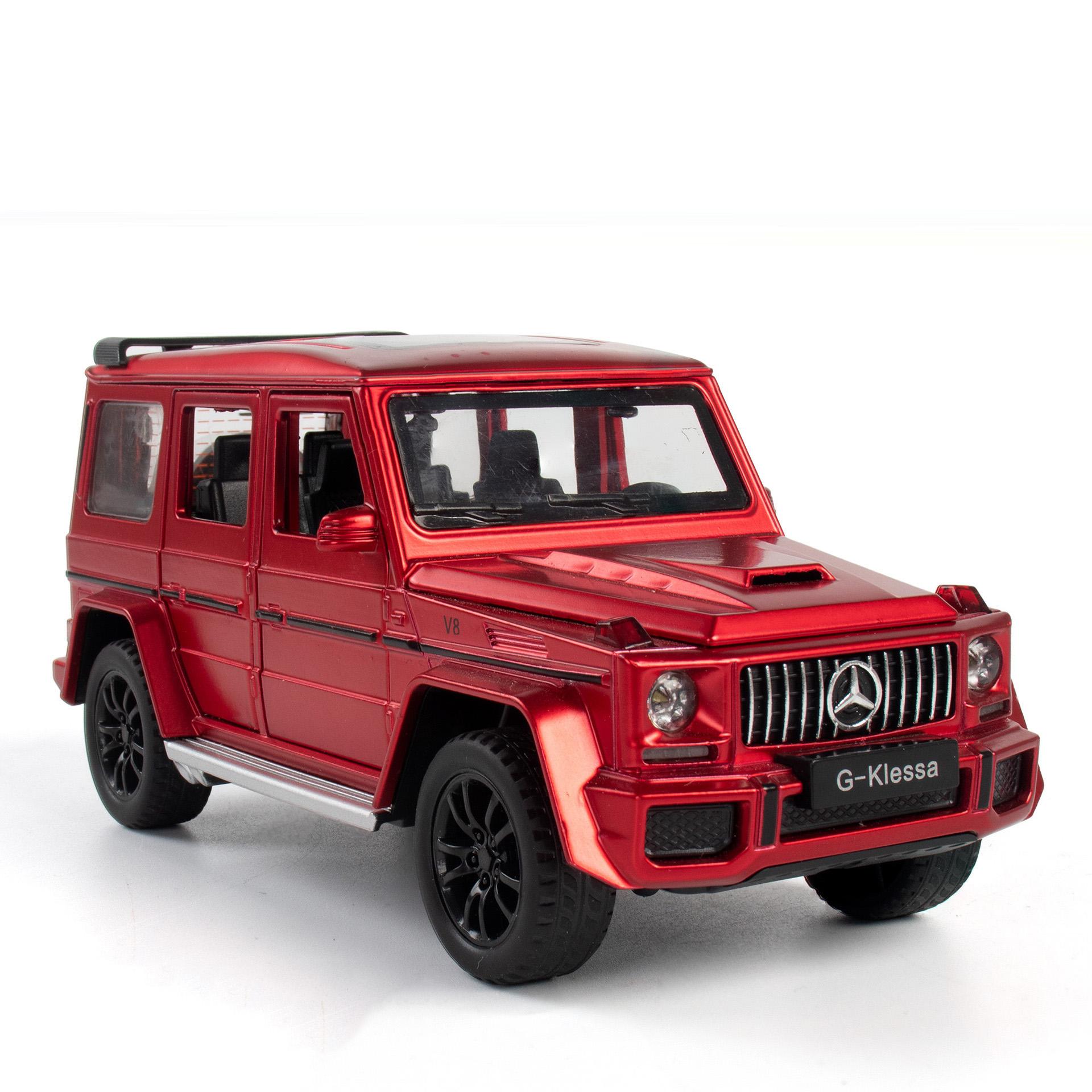 

1:32 Scale G63 Alloy Diecasting Cars Toys Models With Light And Sound SUV Vehicle 6 Doors Opened Off-road Children Festival Gift червоний