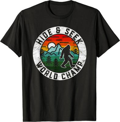 Bigfoot Hide Seek World Champ Sasquatch Silhouette Unisex T-shirt