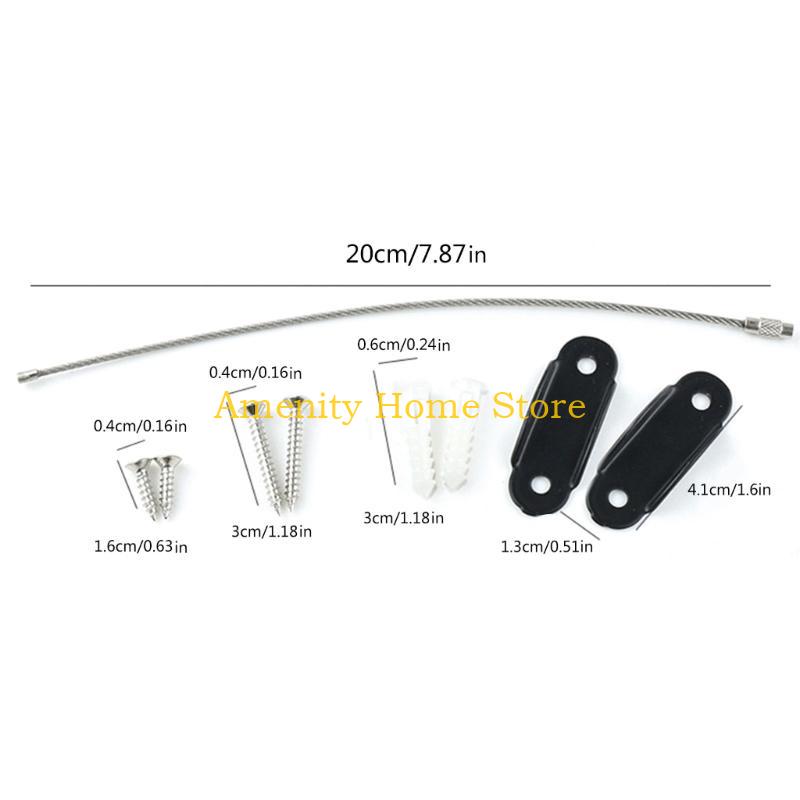 F26C Adjustable Furniture Anti tip Straps Wall Mounted Furniture Safety Straps Strong Heavy Duty Furniture Anti tip Straps