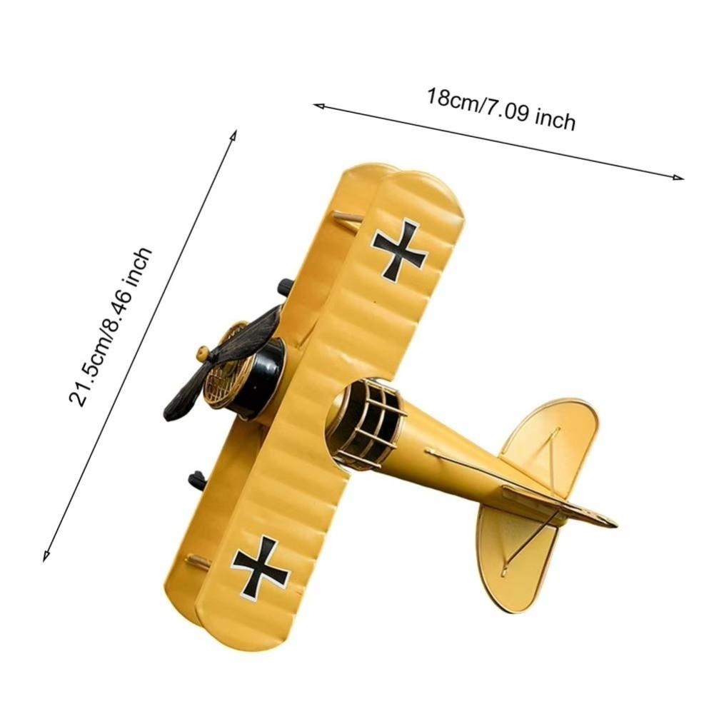 Wrought Iron Retro Metal Airplane Vintage Iron Aircraft Model Desktop Decor