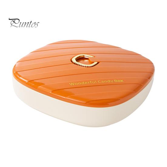 

Коробка для хранения сухофруктов, складная ручка с несколькими отделениями и крышкой, лоток для хранения орехов и закусок с закругленными углами оранжевый