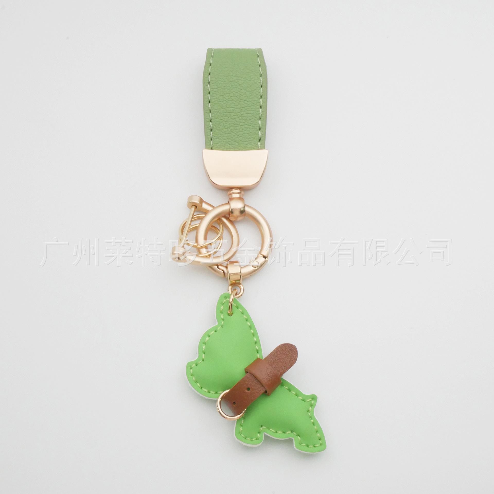 

Exquisite French Bulldog Puppy Lanyard Keychain Pendant - Perfect Couple Gift French Bulldog Charm зелений