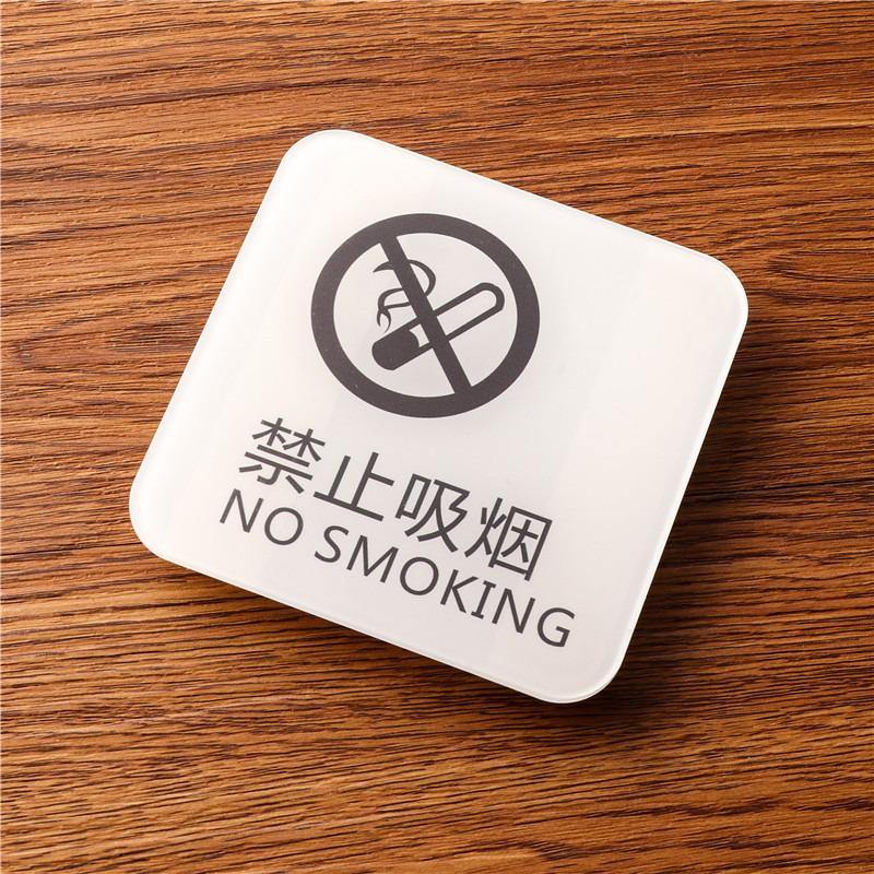 Acrylic Restroom Sign: Men s & Women s Toilet, Save Water, Slippery Floor, Hotel 8x8cm