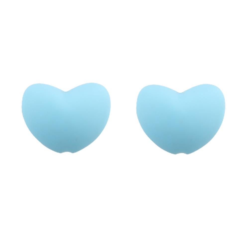 Kovict 21pcs Silicone Beads Heart Shape Charm For Jewelry Making Necklace Bracelets Accessories