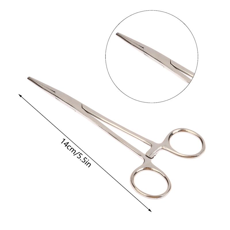 12.5/14/16/18 Cm Bent-Nose/Straight Curved Stainless Steel Locking Elbow Scissors Pliers Hemostatic Forceps Clamp Pliers