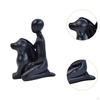 Man And Dog Statue Memorial Resin Figurine Emotional Family Sculpture Heartfelt Home Decoration