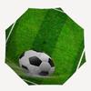 1 Stück Automatischer Faltregenschirm mit Fußball-Design, Tragbares Dreifach-Falt-Design, 8-Rippen-Eisenrahmen, Outdoor, Ideales Geschenk für Fans, Reisende, Täglichen Gebrauch